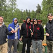 4 Teams, 4 Klötzchen, Benzin und natürlich Regen